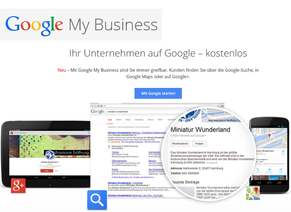 Aus Google Places & Google +Local wird Google my Business