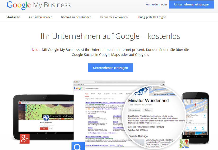 Google my Business Einstieg